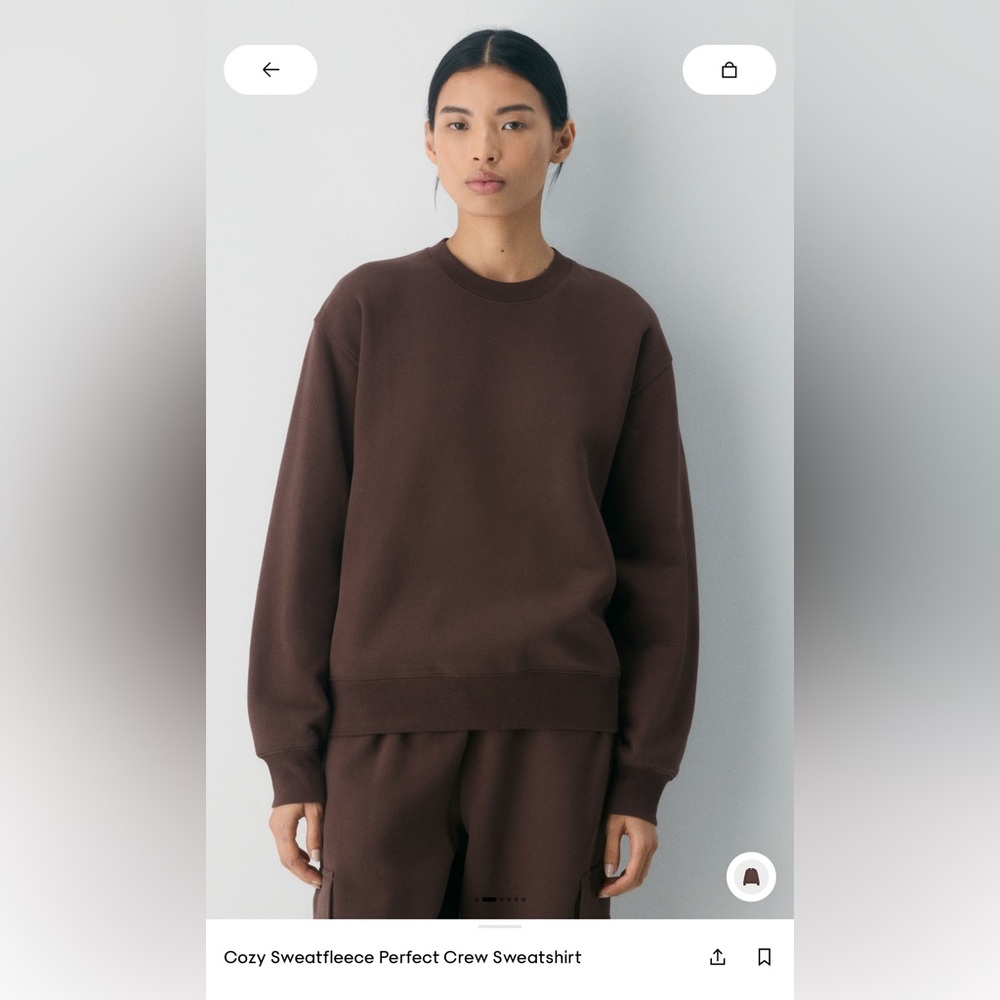 NWT Aritzia Sweatfleece Set Cocoa Powder Brown
